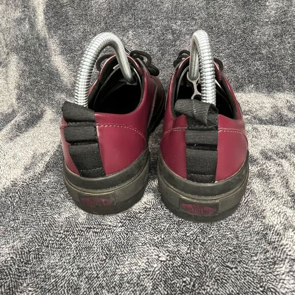 Vans Colfax Low UltraCush Port Royale Burgundy Leather Black Boot Women’s 8 - Picture 4 of 8